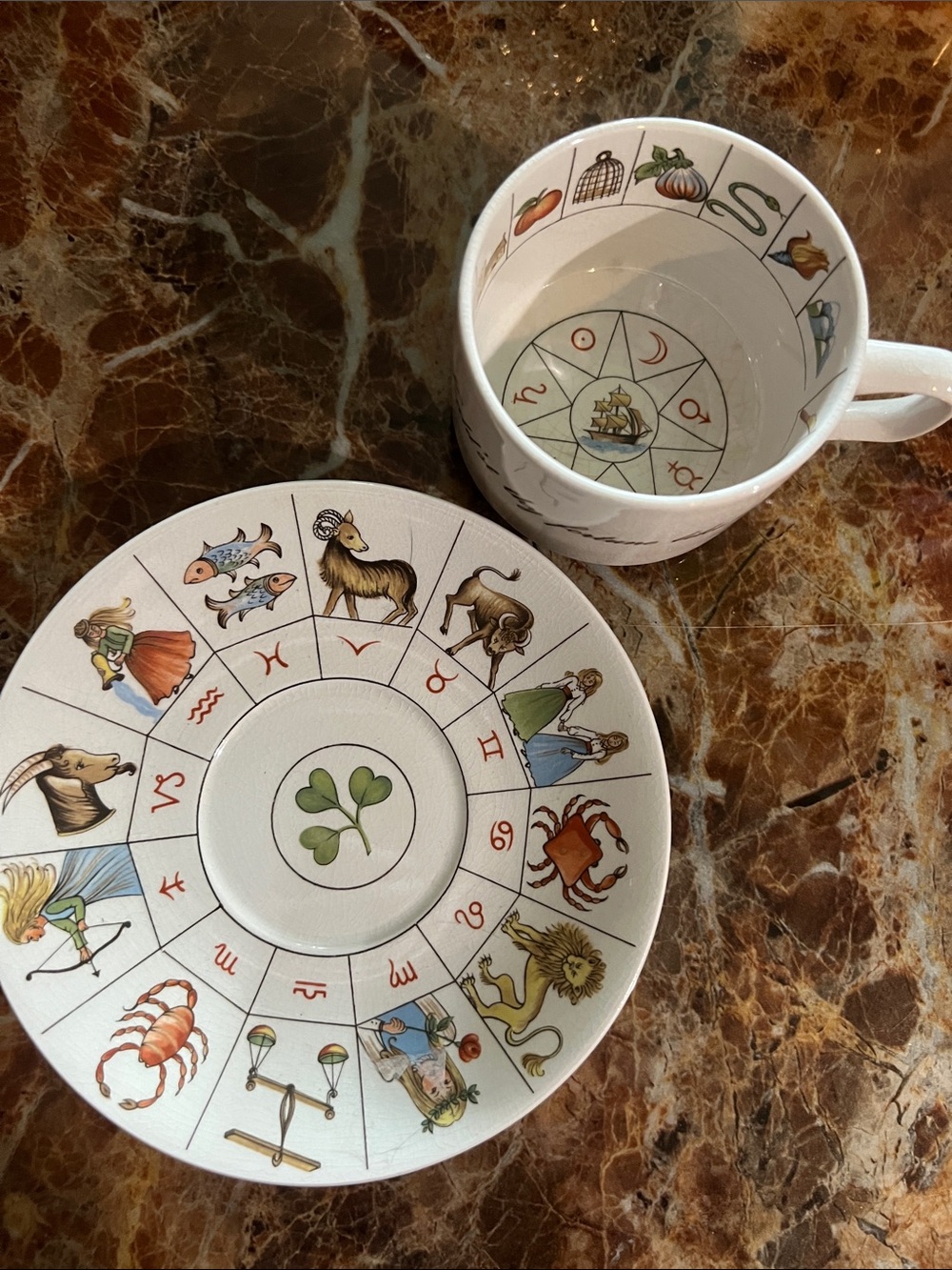 Vintage THE TALTOS Fortune Telling Tea Cup w/saucer - Picture 8 of 12